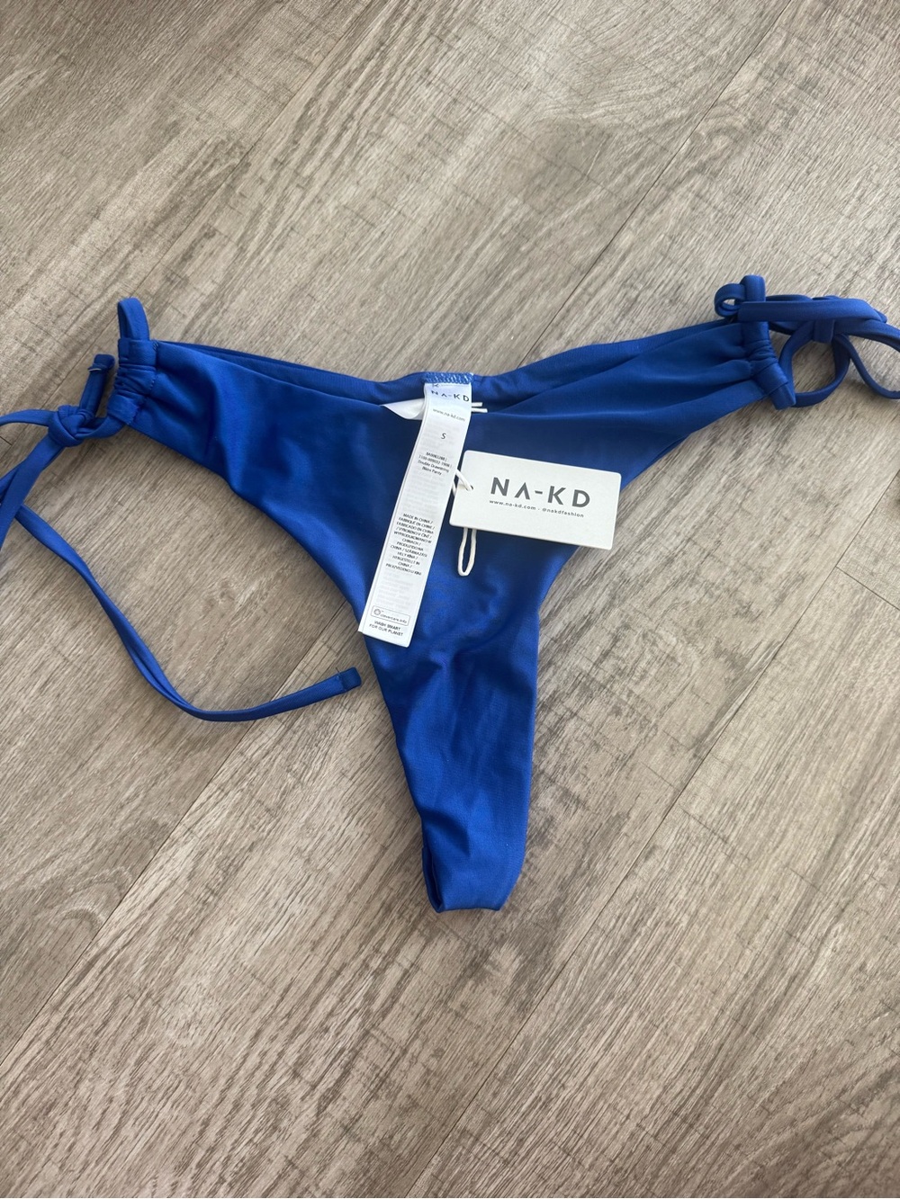 NA-KD Royal Blue Tie-Side Bikini Bottom